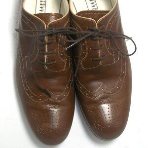 Authc Fratelli Rosettl Italy UNISEX Brown Leather Brogues WOMEN 8.5M //MEN 7MEUC